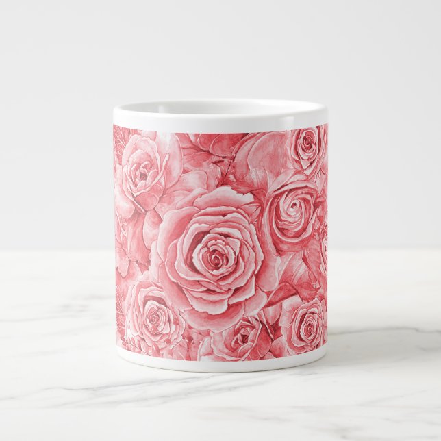 atemberaubende Rose Jumbo Tasse 20 Oz (Vorderseite)