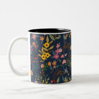 Atemberaubende, schöne farbige Wildblume Zweifarbige Tasse