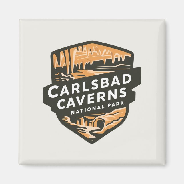 Atemberaubende Schönheit des Carlsbad Caverns Nati Magnet (Vorne)