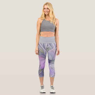 Atemberaubende Schönheit Modernes Abstraktes Frakt Capri Leggings