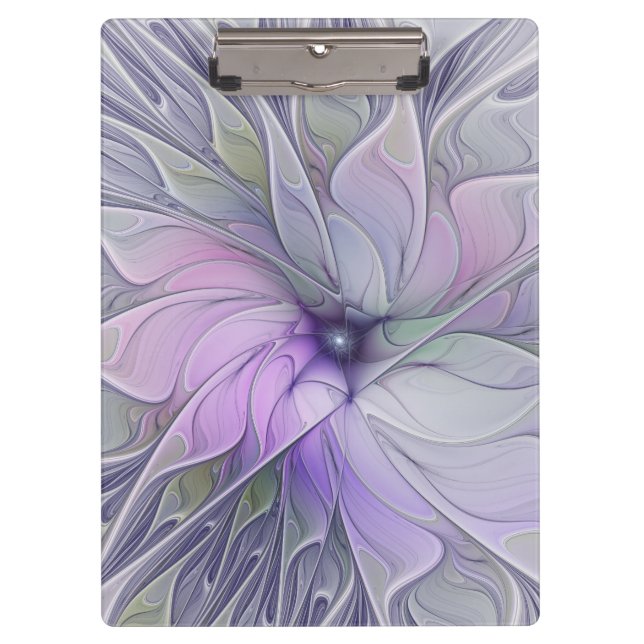 Atemberaubende Schönheit Modernes Abstraktes Frakt Klemmbrett (Vorderseite)