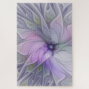 Atemberaubende Schönheit Modernes Abstraktes Frakt Puzzle