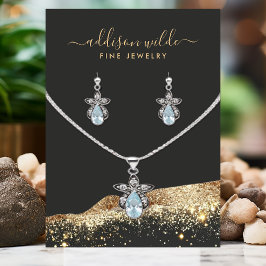 Atemberaubende Schwarz-Gold-Glitzer-Anzeigetafel Visitenkarte