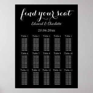 Atemberaubende Schwarze Hochzeit Poster