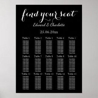 Atemberaubende Schwarze Hochzeit Poster