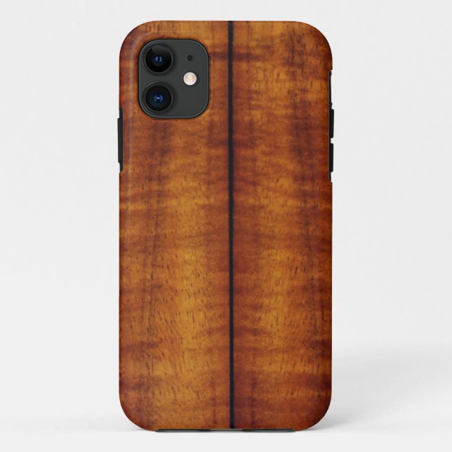 Atemberaubende Spalte hawaiische Koa Longboard Art Case-Mate iPhone Hülle (Rückseite)