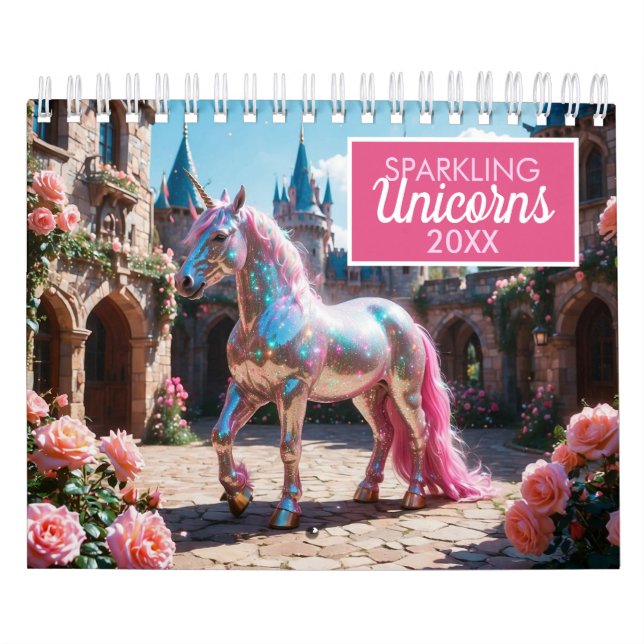 Atemberaubende Sparkling Unicorns Kalender (Titelbild)