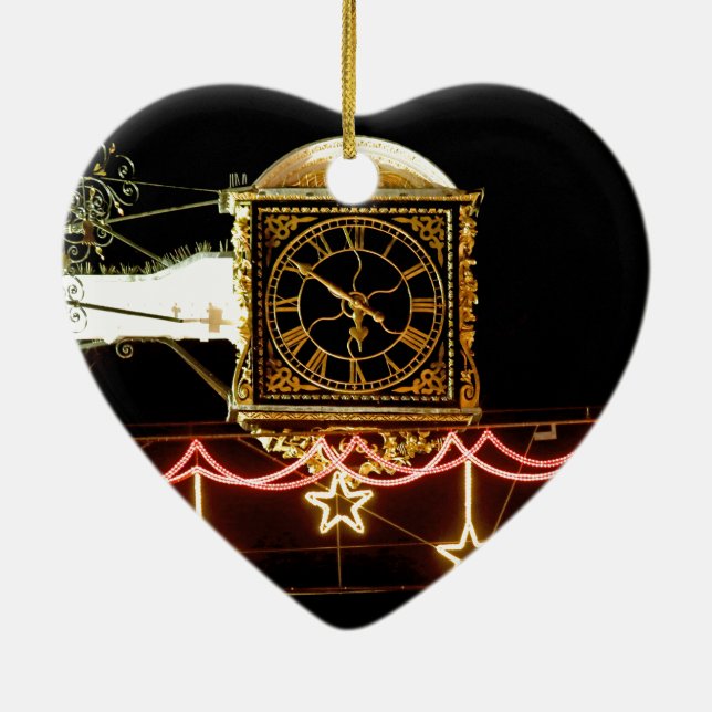 Atemberaubende Uhr Keramikornament (Hinten)