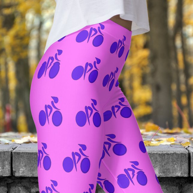 Atemberaubende, ultrarosa Frauen, die Radmuster fa Leggings (Womens Cycling on Ultra Pink Leggings)