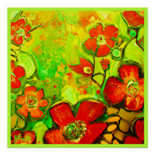 Atemberaubende und farbenfrohe Blume Kunstwerk Poster