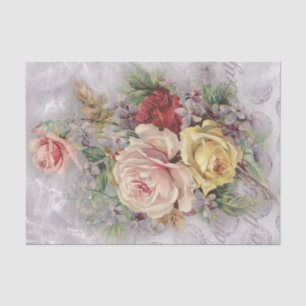 Atemberaubende Viktorianische Rose auf einem Silbe Seidenpapier