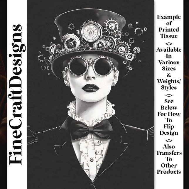 Atemberaubende Viktorianische Steampunk-Frau AC3-D Seidenpapier (Von Creator hochgeladen)