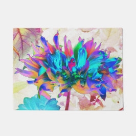 Atemberaubende Wasserfarbe Regenbogen Kaktus Dahli Fußmatte