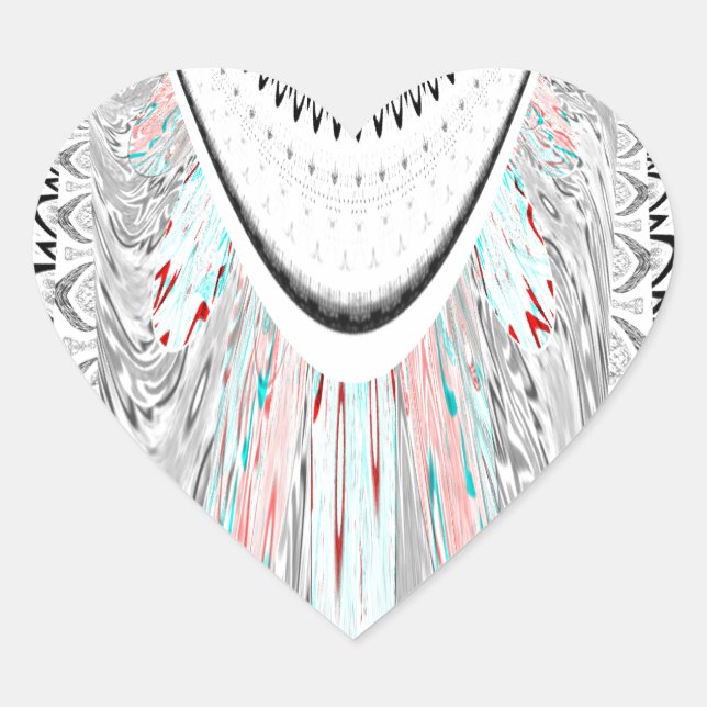 Atemberaubende, weiche Zyanfarben-Vektor-Illustrat Herz-Aufkleber (Vorderseite)