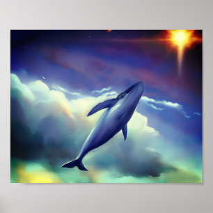 Atemberaubende Whale Malerei Kunst Poster