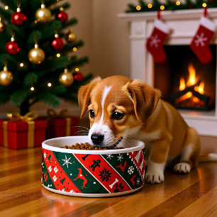 Atemberaubende 💚 ❤️ Xmas Diagonalmuster Napf