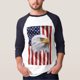 Atemberaubender amerikanischer Adler, USA-Flagge,  T-Shirt