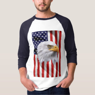 Atemberaubender amerikanischer Adler, USA-Flagge,  T-Shirt