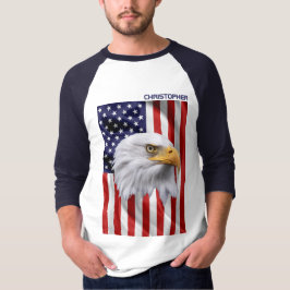 Atemberaubender amerikanischer Adler, USA-Flagge,  T-Shirt