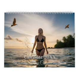 Atemberaubender Bikini-Modellkalender - tropisch Kalender