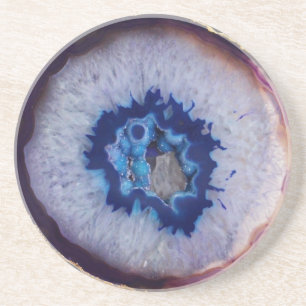 Atemberaubender blauer u. weißer Untersetzer