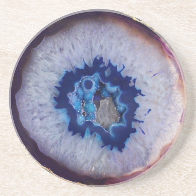 Atemberaubender blauer u. weißer Untersetzer (Vorne)