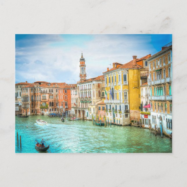 Atemberaubender Canal Grande Venedig Foto Geschenk Postkarte (Vorderseite)