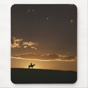 Atemberaubender Cowboy Sunset Mousepad