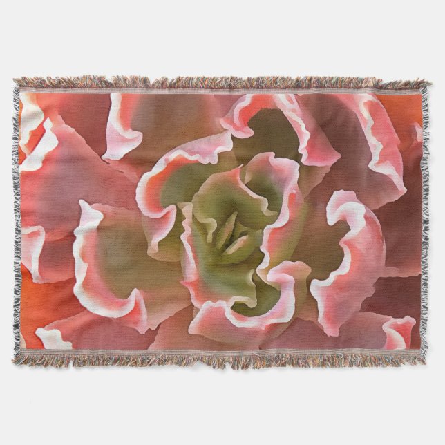 Atemberaubender Garten Sukkuline Rosa Töne Kunst,  Decke (Vorderseite)