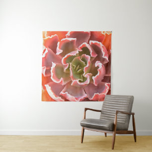 Atemberaubender Garten Sukkuline Rosa Töne Kunst, Wandteppich