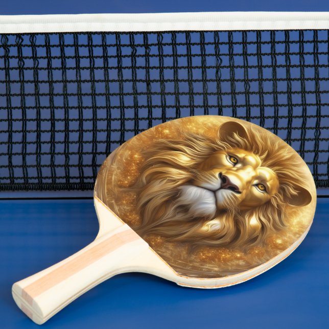 Atemberaubender Gold Lion Head Tischtennis Schläger (InSitu)
