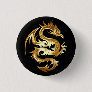 Atemberaubender Golddrache Button