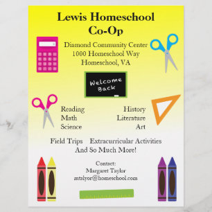 Atemberaubender Homeschool Co Op Yellow ombre Flyer