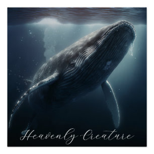 Atemberaubender Humpbackwal Poster