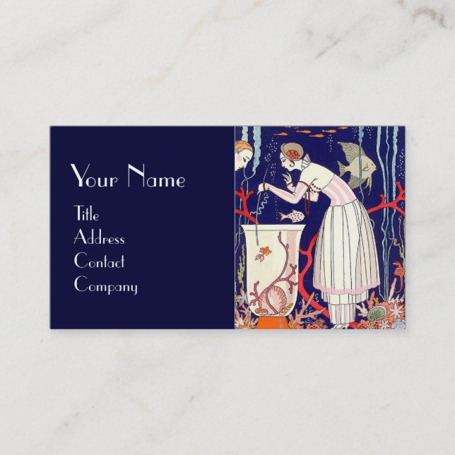 ATEMBERAUBENDER KLEINER FISCH, AQUARIEN, DEKO SCHÖ VISITENKARTE (Vorderseite)