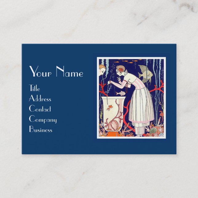 ATEMBERAUBENDER KLEINER FISCH, DEKO SCHÖNE FASHION VISITENKARTE (Vorderseite)