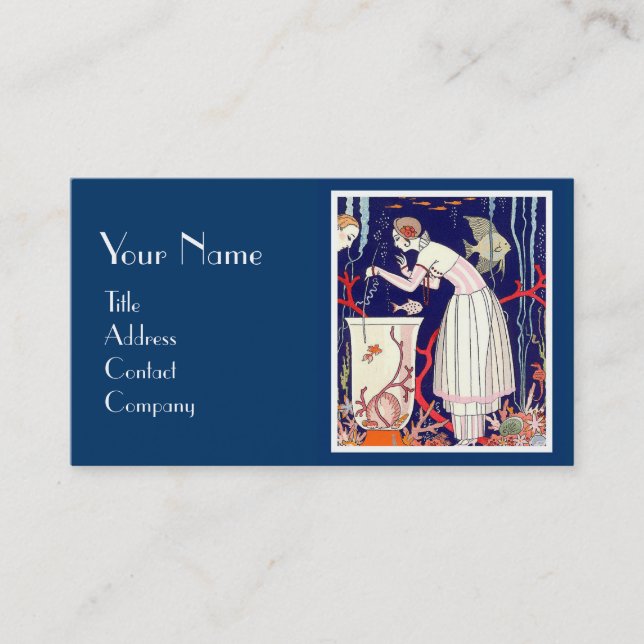 ATEMBERAUBENDER KLEINER FISCH, DEKO SCHÖNHEIT FASH VISITENKARTE (Vorderseite)