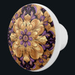 Atemberaubender Knofen für Lila und goldene Kerami Keramikknauf<br><div class="desc">Atemberaubender Knofen für Lila und goldene Keramik</div>