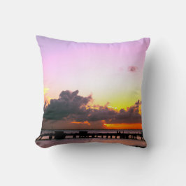 atemberaubender, lila, goldfarbener, mexikanischer kissen