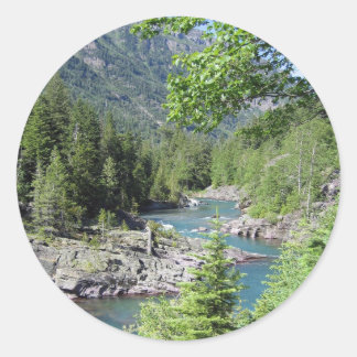 Atemberaubender Nationalwald Runder Aufkleber