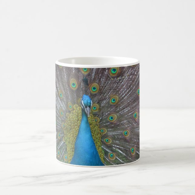 Atemberaubender Pfau Kaffeetasse (Mittel)