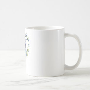 Atemberaubender Pfau und verzierter Blume Kaffeetasse