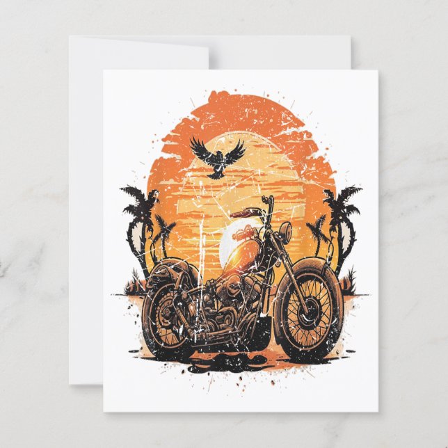 Atemberaubender Retro-Vintager Motorrad Klassische (Vorderseite)