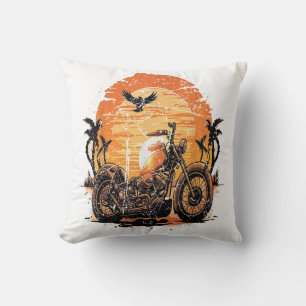 Atemberaubender Retro-Vintager Motorrad Klassische Kissen