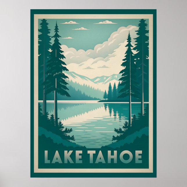 Atemberaubender See Tahoe Poster (Vorne)