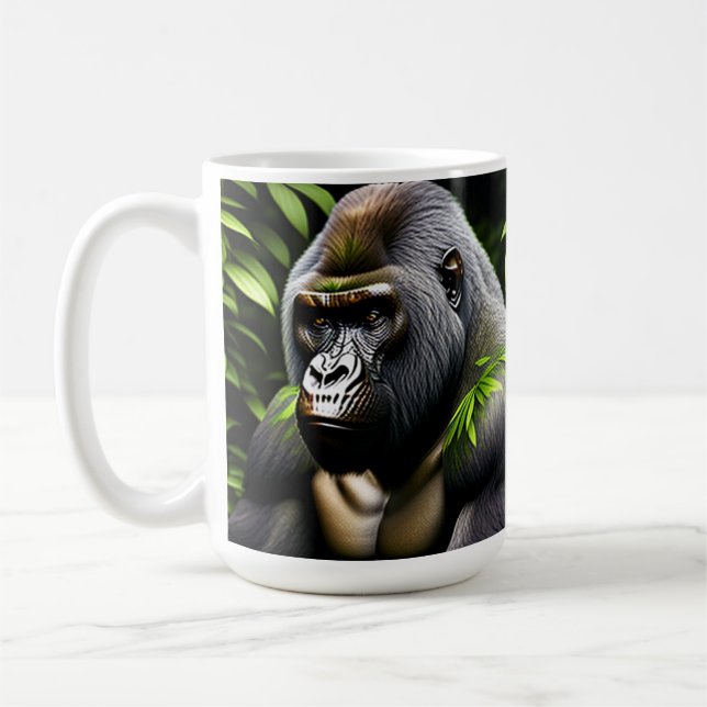 Atemberaubender Silver Back Gorilla - Jungle King Kaffeetasse (Links)