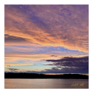Atemberaubender Sonnenuntergang mit einem Hochglan Poster