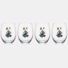 Atemberaubender Steampenfisch Weinglas Ohne Stiel