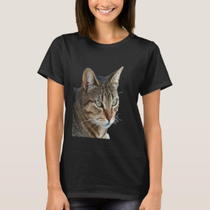 Atemberaubender Tabby Cat Nah Up Portrait Vector T-Shirt