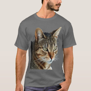 Atemberaubender Tabby Cat Nah Up Portrait Vector T-Shirt